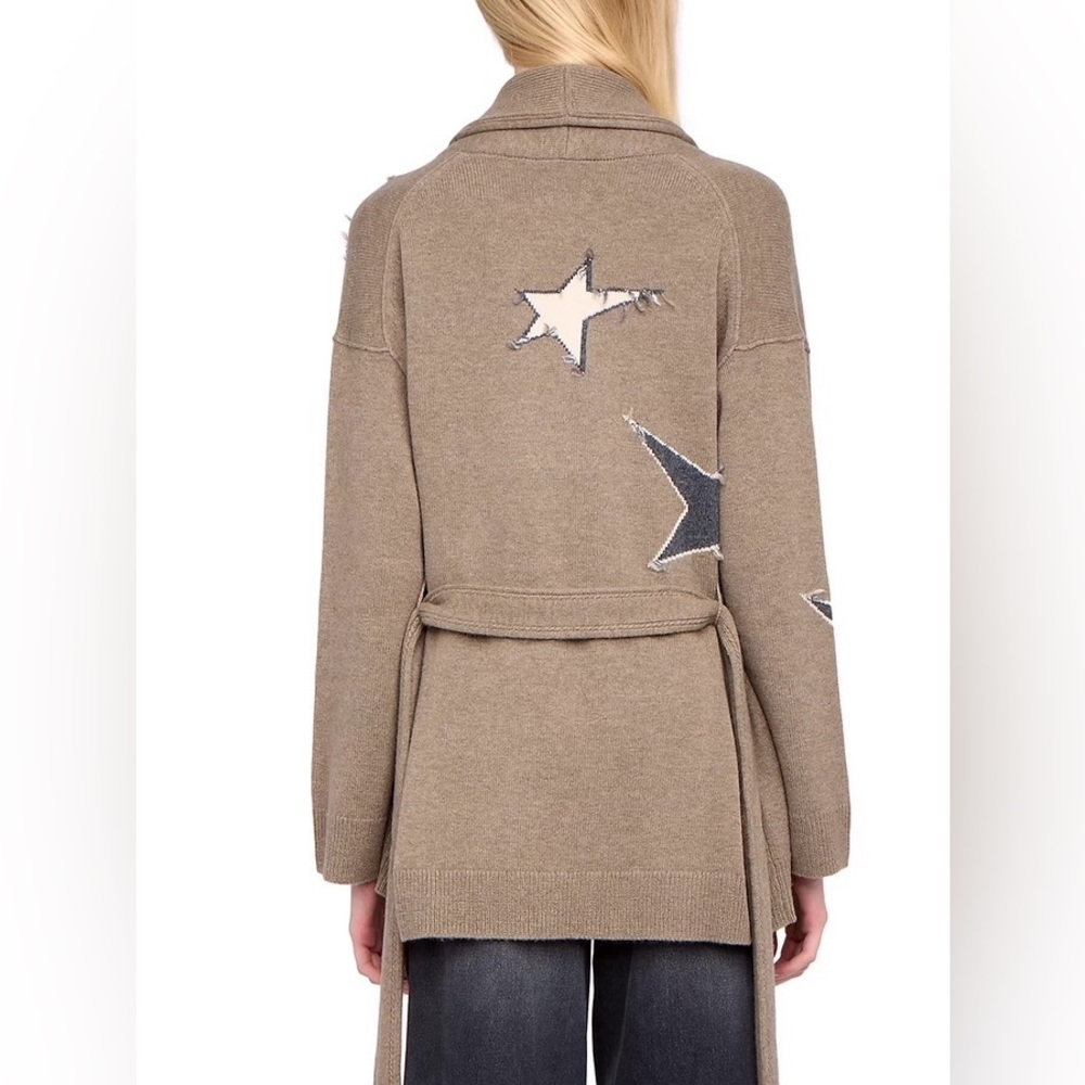 Zadig & Voltaire Alpa Outline Stars Wool Cashmere Cardigan - Picture 5 of 11